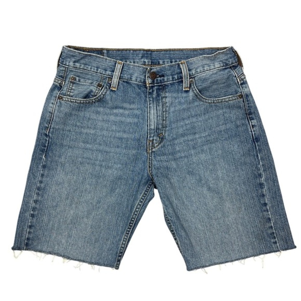 Levi's 569 Dad Jean Shorts Men's 30" Blue Loose Fit Cutoffs Grunge Jorts Retro